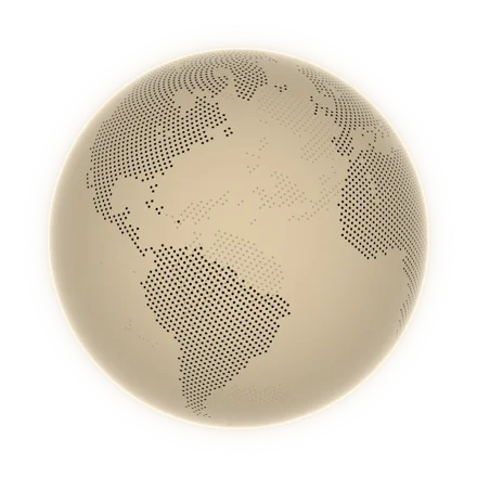 Globe showing the cities we work across